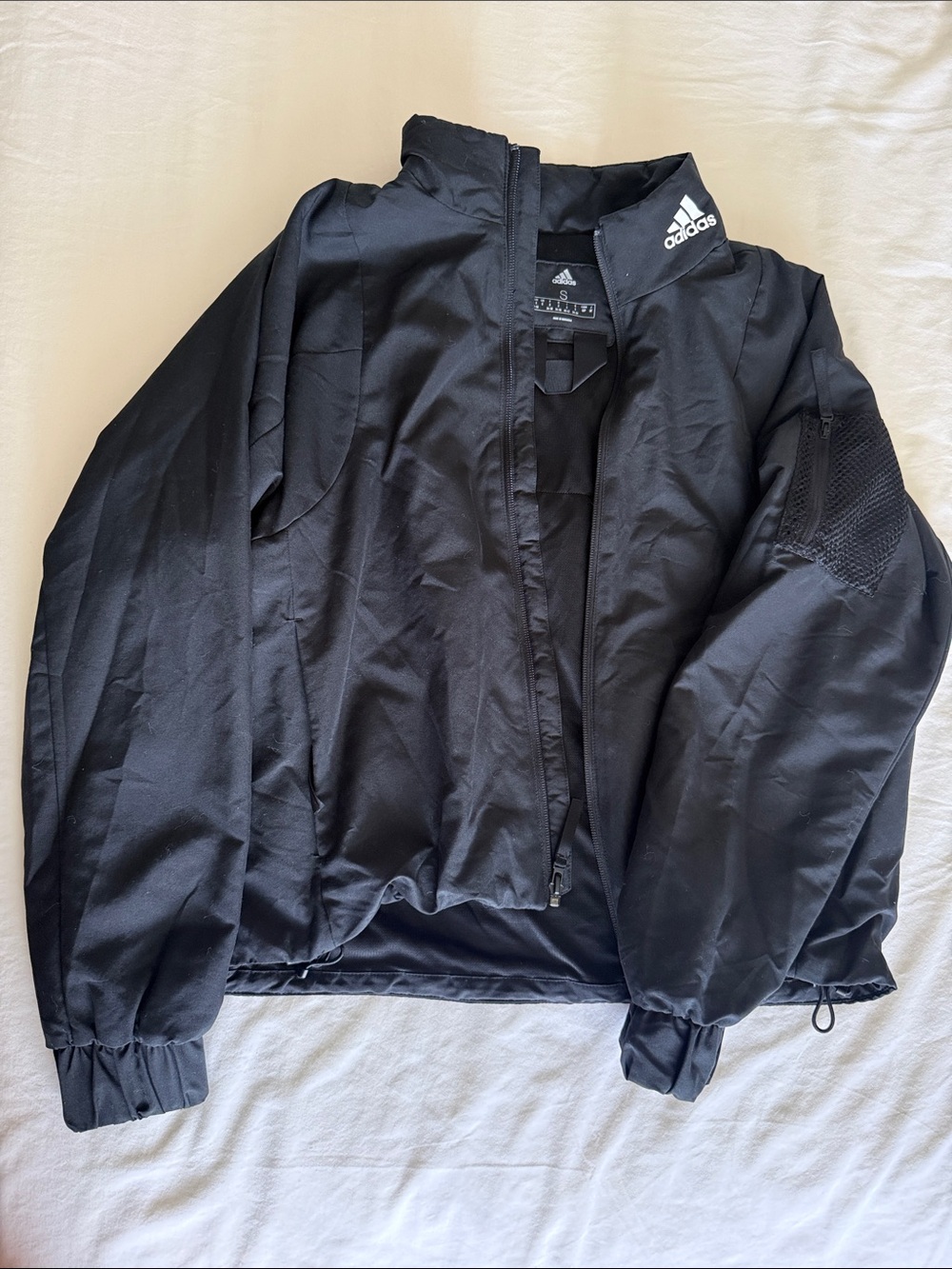 Adidas Unisex Black Lightweight Track Jacket